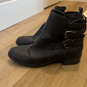 Old Navy Black Ankle Booties with Buckle
